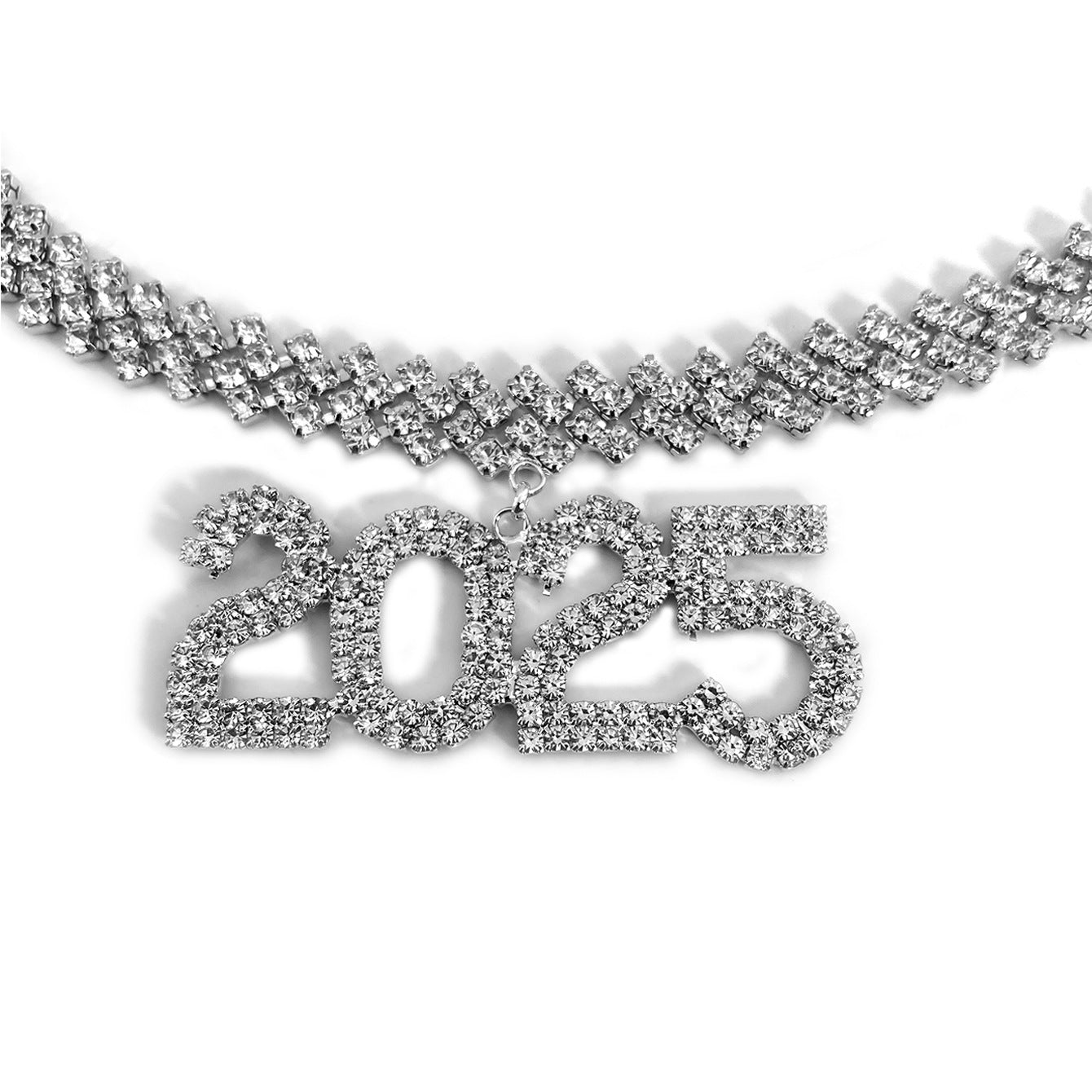 Hip Hop Rhinestone Pendant Necklace For Women