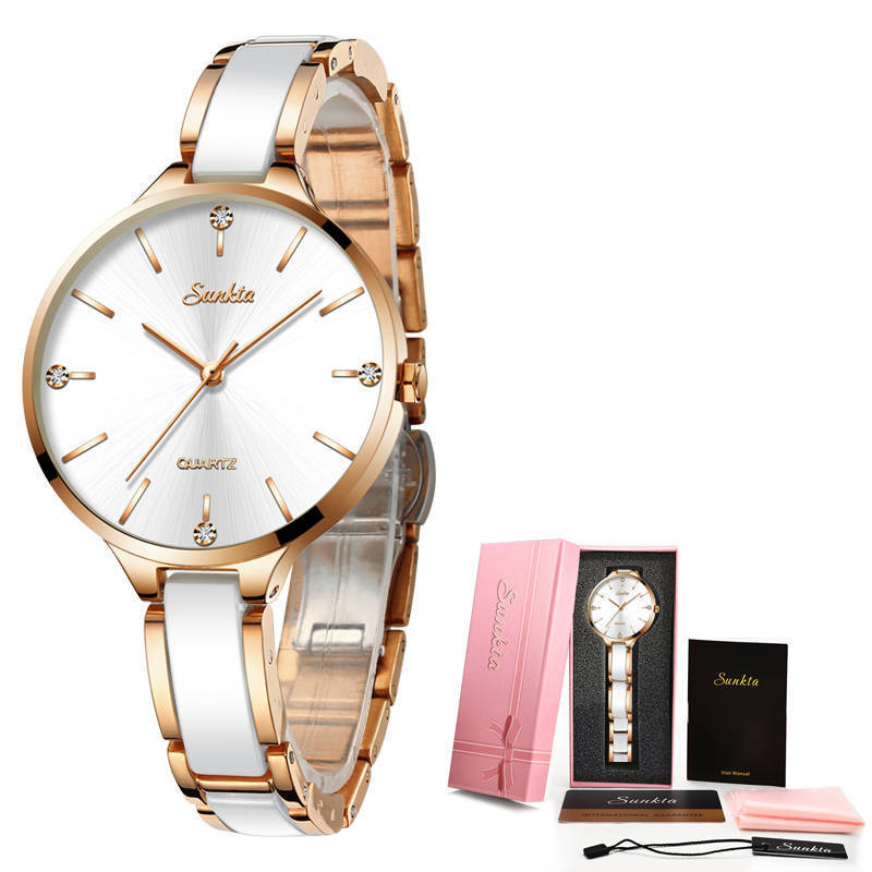 Exquisite Ladies Waterproof Ceramic Watch