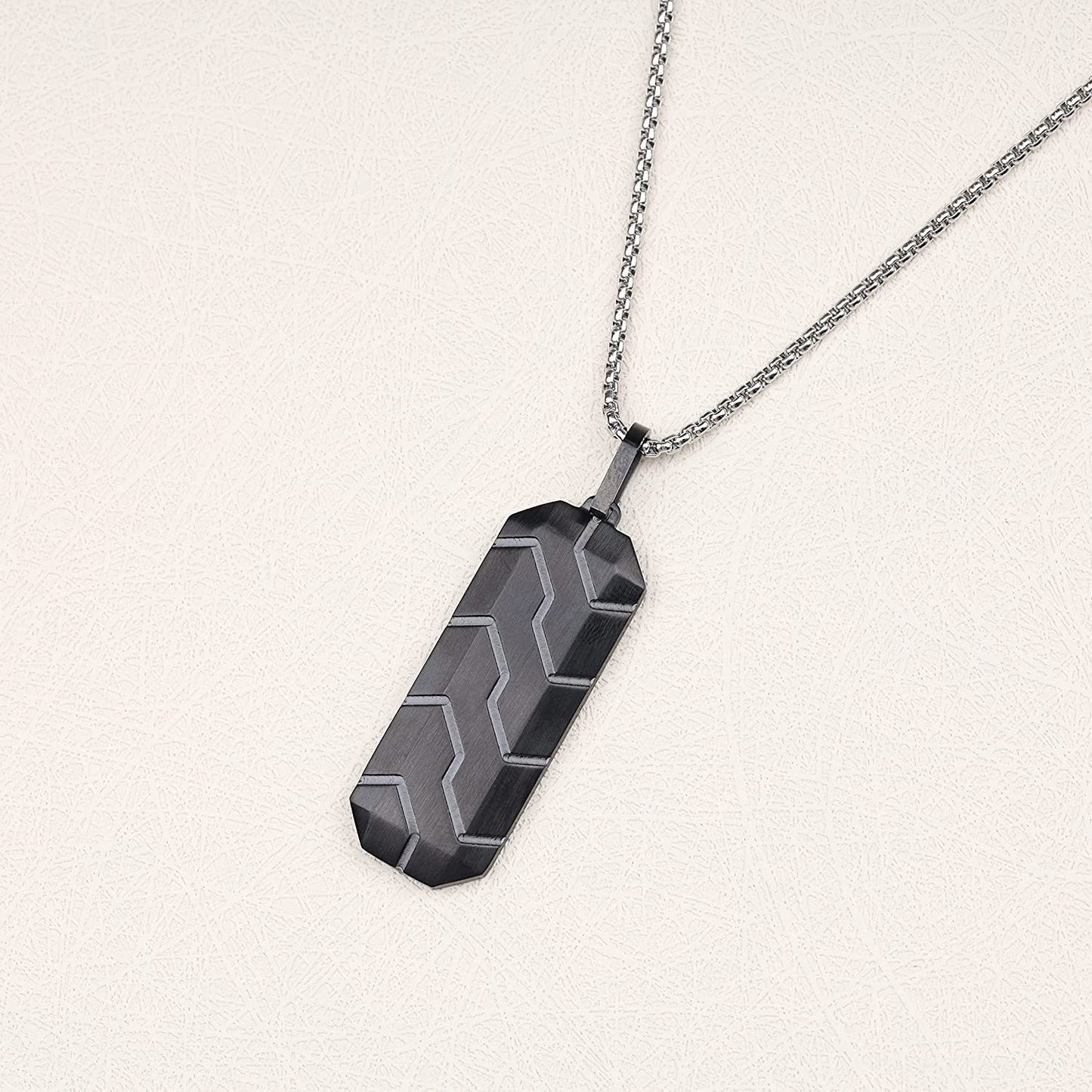 Hexagonal Three-dimensional Bevel Tire Pattern Pendant