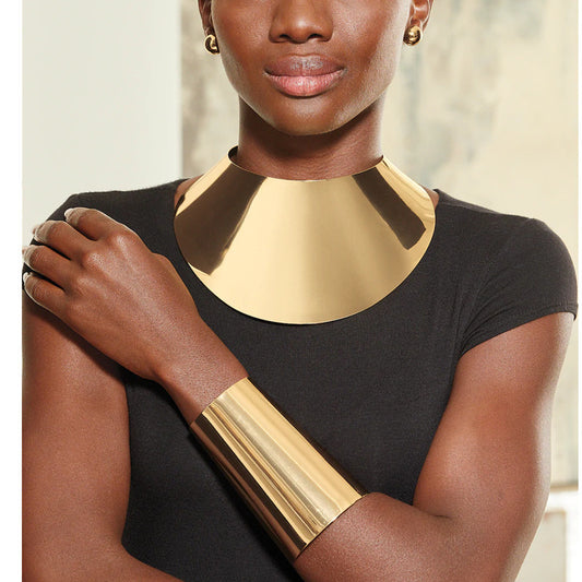 Exaggerated Choker African Metal Necklace