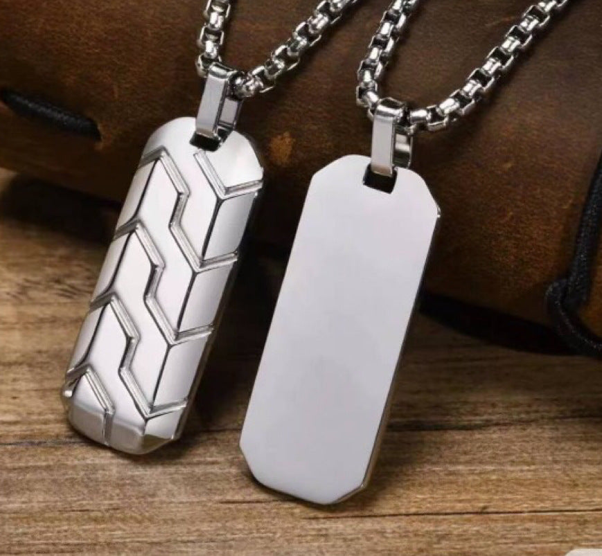 Hexagonal Three-dimensional Bevel Tire Pattern Pendant