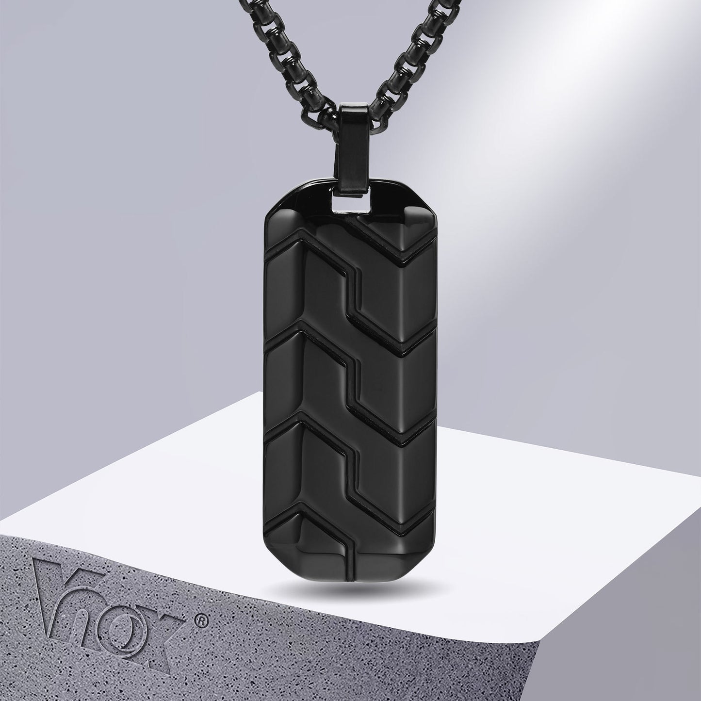 Hexagonal Three-dimensional Bevel Tire Pattern Pendant