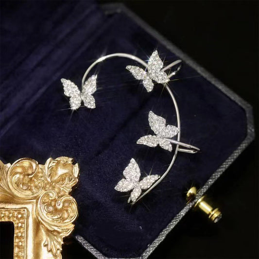 Earring Butterfly Ear Clip And Hook