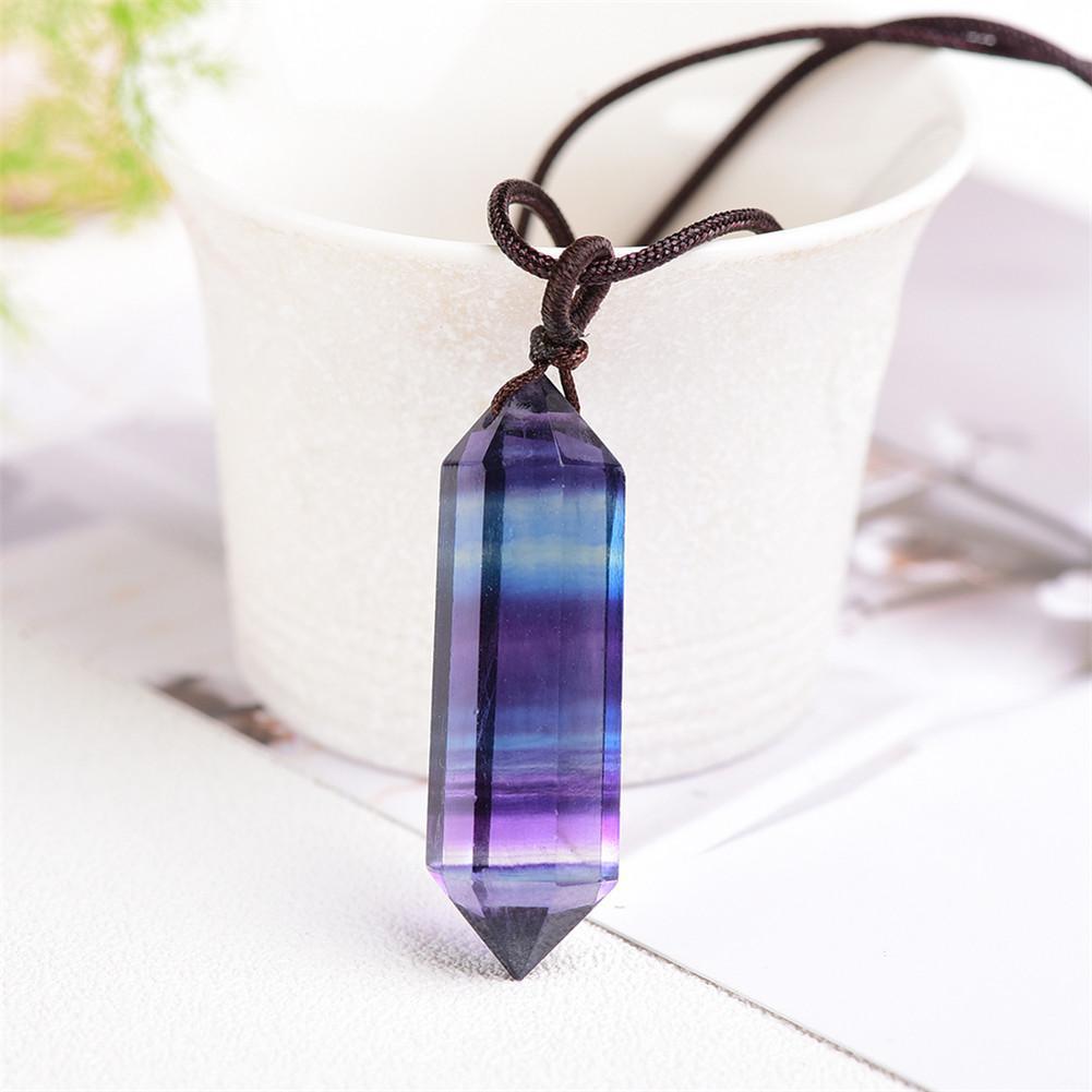 Natural Crystal Hexagonal Pendant